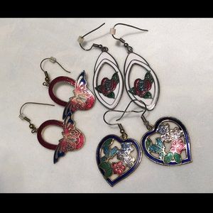 Lot of 3 Vintage earrings